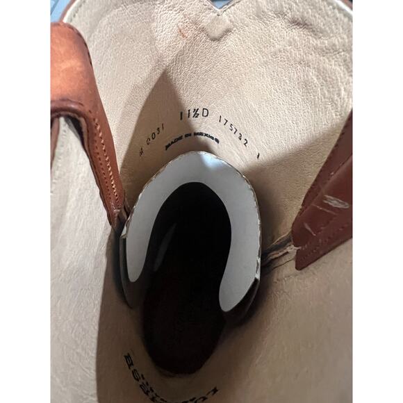 Lucchese Men’s Cognac Cowhide Ranch Hand Roper Boots 2031 Size 11.5D Mexico - Picture 8 of 16